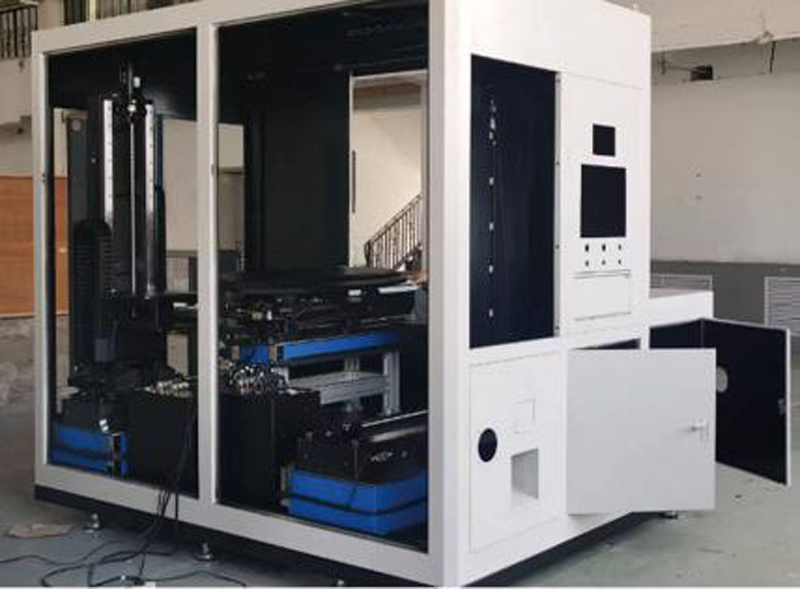 大口径带曲率光学元件扫描检测系统